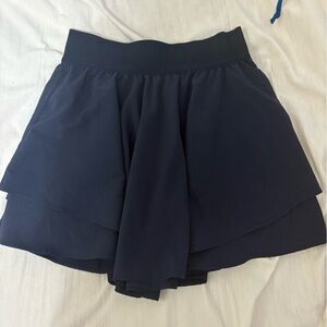 90 Degree By Reflex Navy Double-Layer Athletic Skort